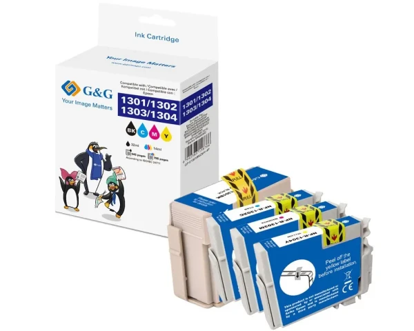 Multipack kompatible Druckerpatronen ersetzt Epson T1301/T1306 Serie 1xBlack, Cyan, Magenta, Yellow