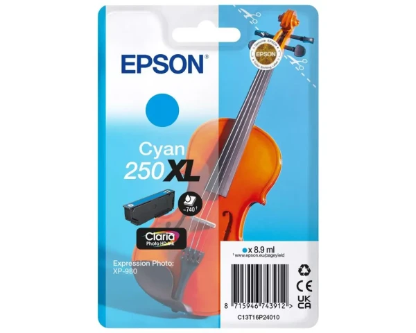 Epson 250XL Cyan Original-Druckerpatrone - 8,9ml, 740 Seiten