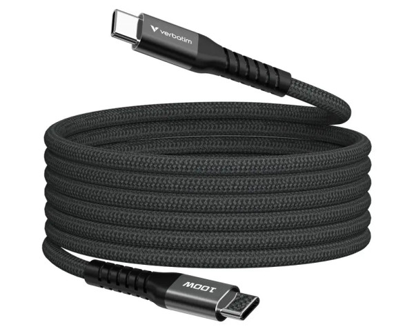 Verbatim Sync & Charge USB-C Magnetkabel 100W Schwarz