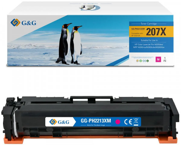 G&G Rebuilt-Toner ersetzt HP 207X/ W2213X Magenta