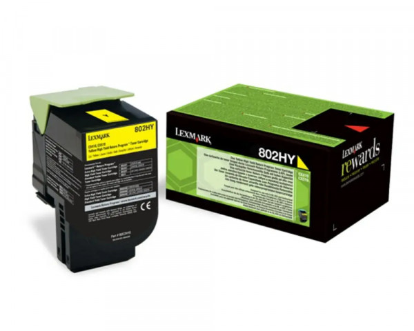 Original-Toner Lexmark 802HY Yellow