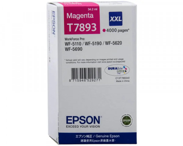 Original XXL-Druckerpatrone Epson T7893 (C13T789340) Magenta