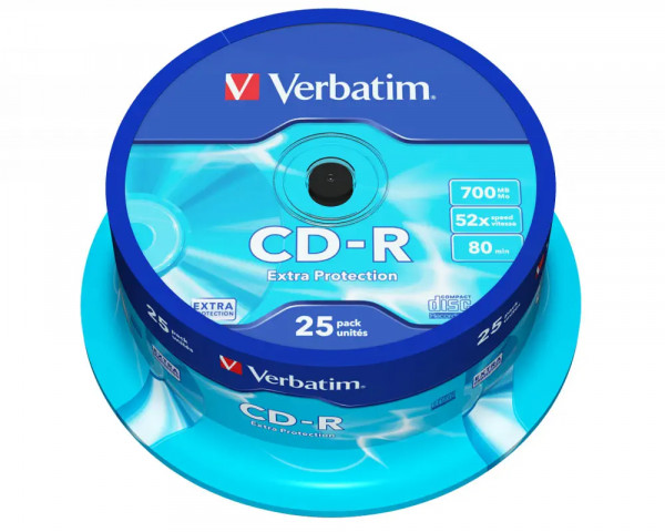 25 Verbatim CD-R Rohlinge in Spindel Extra Protection