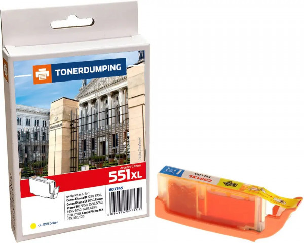 TONERDUMPING Druckerpatrone ersetzt Canon CLI-551Y XL Yellow
