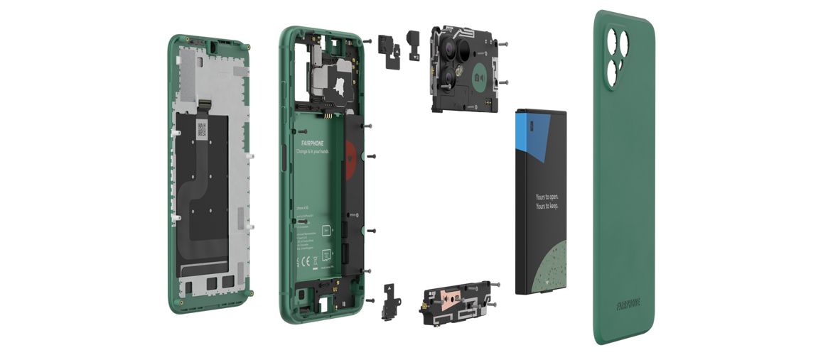 modulare Bauweise Fairphone 4 grau