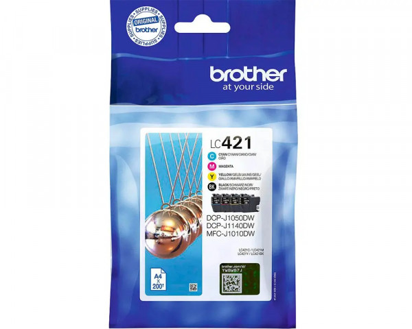 Original-Multipack Brother LC-421 VAL C/M/Y/K