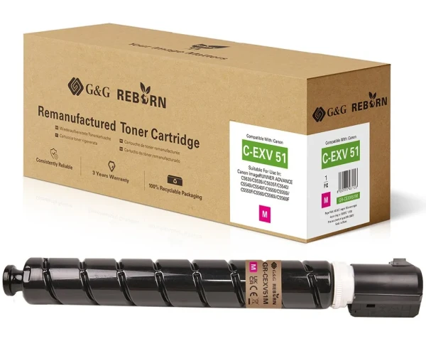 G&G Reborn Toner ersetzt Canon C-EXV51 M Magenta - 60000 Seiten