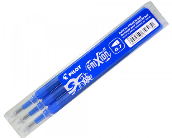 3 Ersatzminen für PILOT Frixionball Clicker Blau