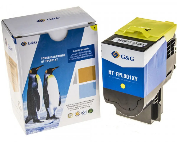 G&G-Toner ersetzt Lexmark 802SY/ 80C1SY0/ 80C2SY0/ 80C8SY0 Yellow