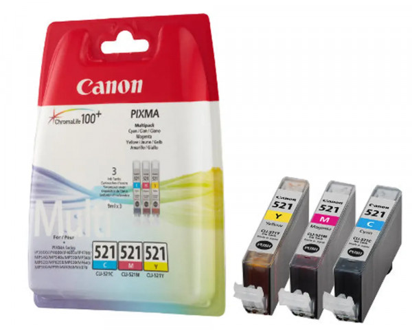 Original-Multipack Canon CLI-521C/ CLI-521M/ CLI-521Y