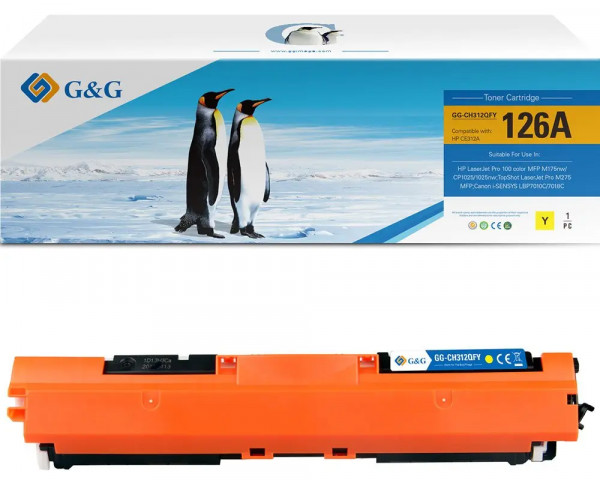 G&G Premium-Toner ersetzt HP CE312A/ 126A/ Canon 729Y Yellow