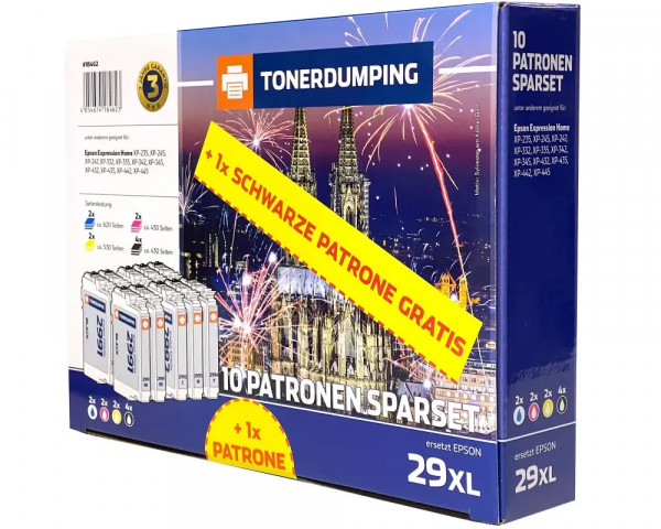 10er Tonerdumping-Sparpaket ersetzt Epson Nr.29XL Serie