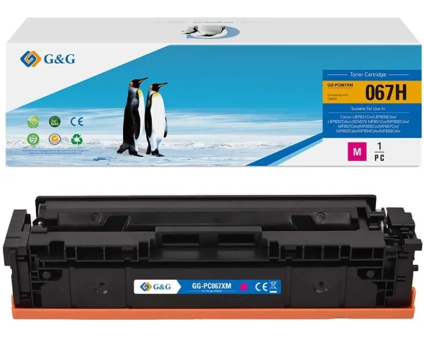 Kompatibler XL-Toner ersetzt Canon 067 H Magenta 2,35K