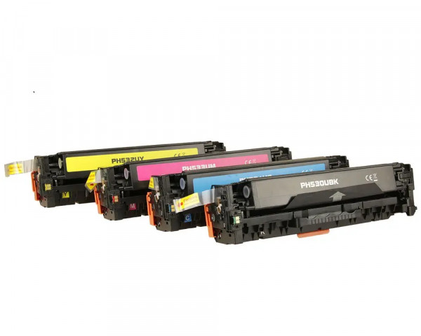 Sparpaket 4 Toner kompatibel ersetzt HP 304A/ 305A/ 312A/ Canon 718 Serie CMYK