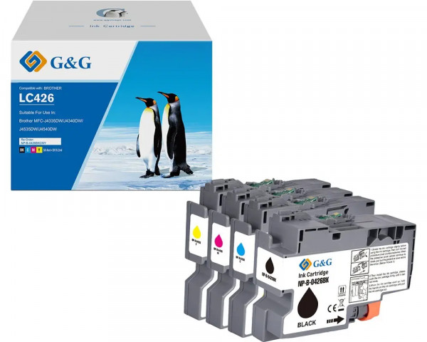 Multipack Druckerpatronen kompatibel zu Brother LC426VAL C/M/Y/BK