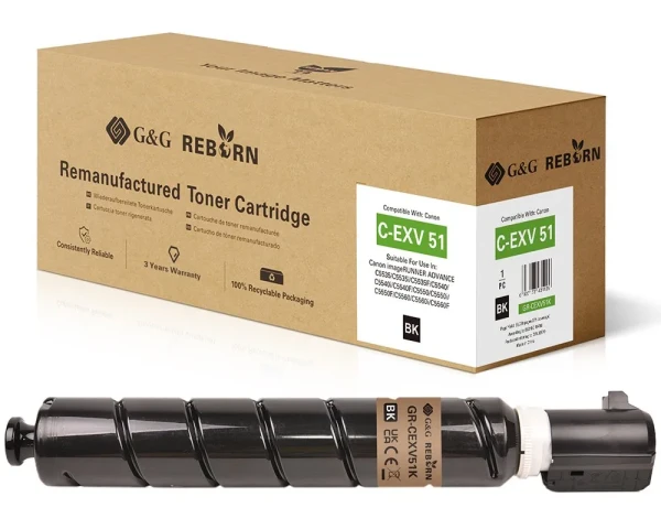 G&G Reborn Toner ersetzt Canon C-EXV51 BK Black - 69000 Seiten