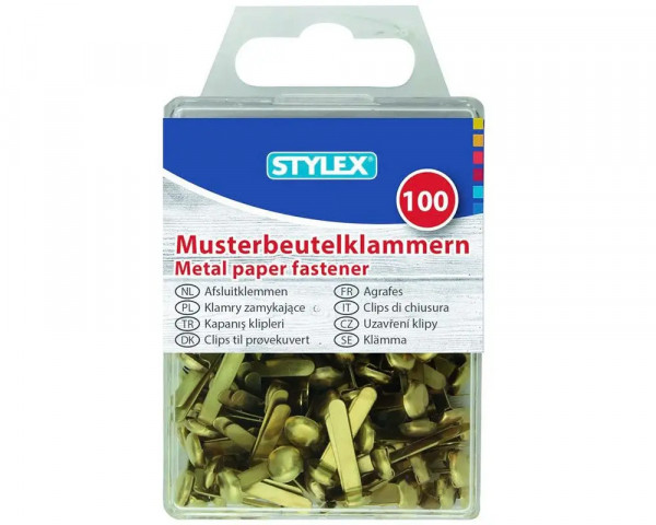 100 Musterbeutelklammern