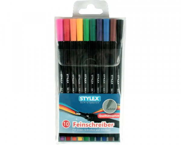 10 STYLEX-Fineliner im Etui