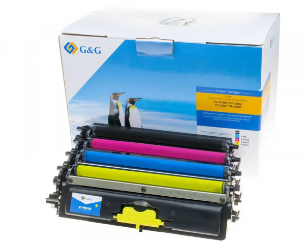SPARPAKET 4 Kompatible Toner ersetzt Brother TN-230 Serie C/M/Y/K
