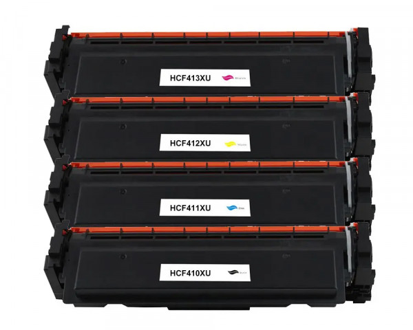 SPARPAKET 4 Business-Toner ersetzt HP 410X Serie (CF410X/ CF411X/ CF412X/ CF413X)