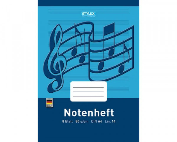 DIN A4 Notenheft 14 - 8 Blatt