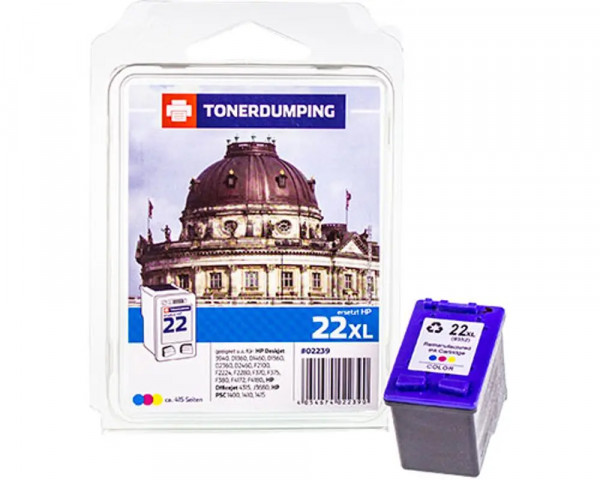 TONERDUMPING Tintenpatrone ersetzt HP Nr.22XL Color