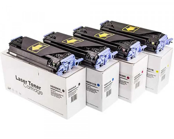 SPARPAKET 4 Rebuilt-Toner ersetzt HP Q6000a/ Q6001A/ Q6002A/ Q6003A/ Canon 707C/ 707Y/ 707M/ 707BK