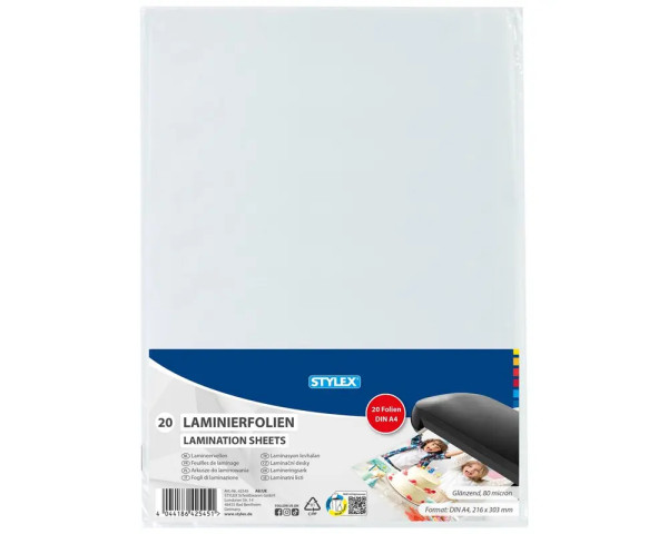 Stylex DIN A4 Laminierfolien 20 Blatt