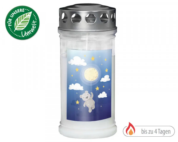 Bär-Mond Grabkerze für Sternenkinder 75/170