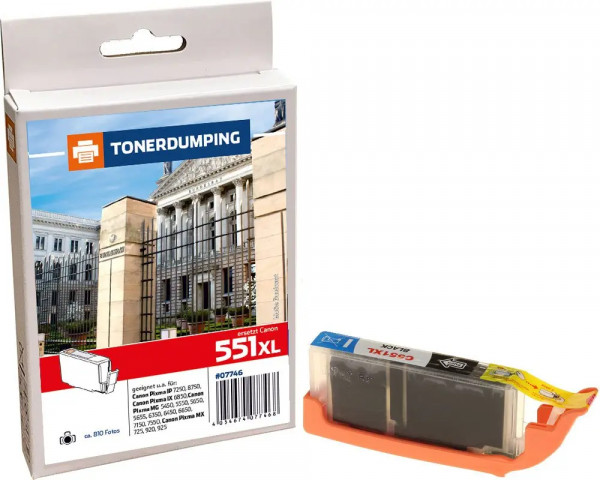 TONERDUMPING Druckerpatrone ersetzt Canon CLI-551BK XL Fotoschwarz