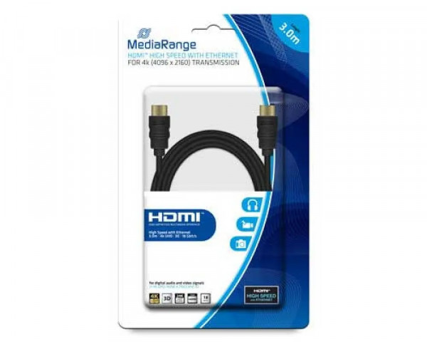 HDMI-Kabel von MediaRange in Schwarz 3m