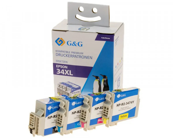 G&G-Multipack kompatibel zu Epson Nr.34XL Serie C/M/Y/K