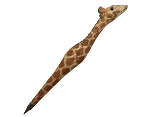 Tierkopfstift Giraffe aus Holz