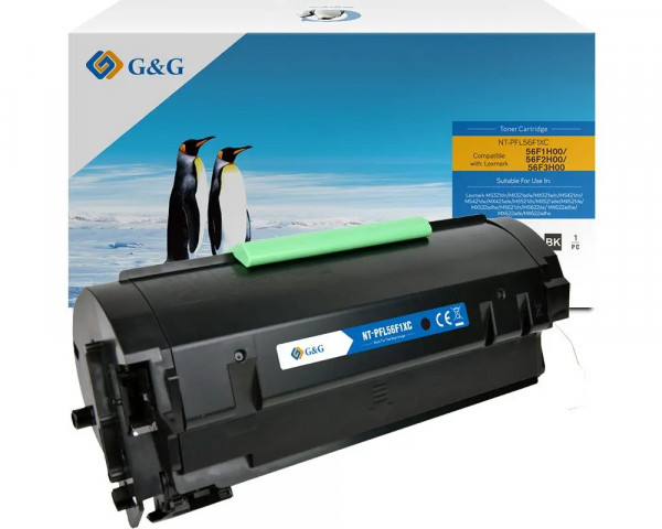 G&G-Toner kompatibel zu Lexmark 56F2H00/ 56F2000 Black