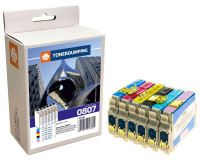 Sparpaket 6 TONERDUMPING Druckerpatronen ersetzt Epson T0807