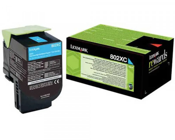 Original-Toner Lexmark 802XC (80C2XC0) Cyan