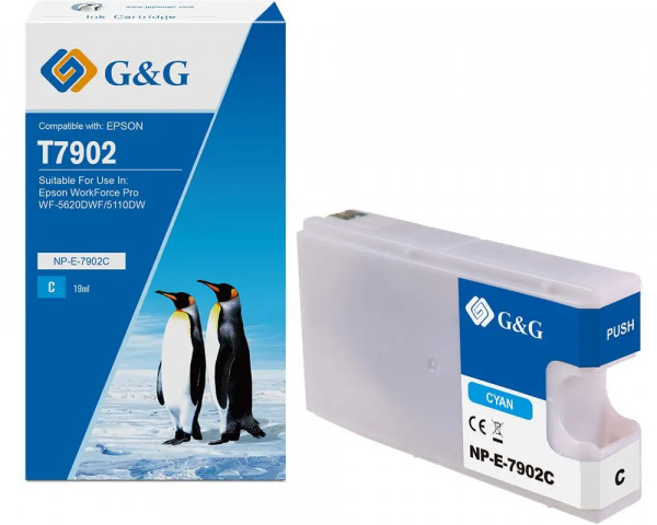 G&G High Quality Druckerpatrone ersetzt Epson 79XL/ T7902 Cyan