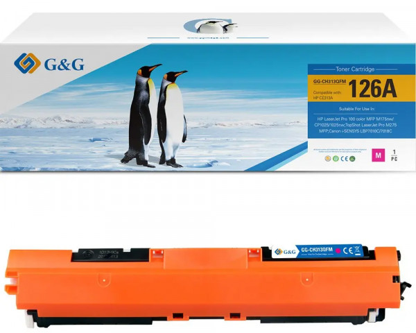 G&G Premium-Toner ersetzt HP CE313A/ 126A/ Canon 729M Magenta