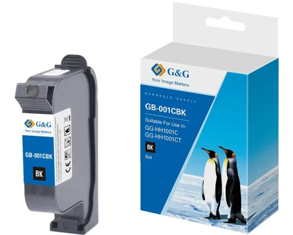 G&G Druckerpatrone GB-001CBK Solvent-Tinte Schwarz - 42ml