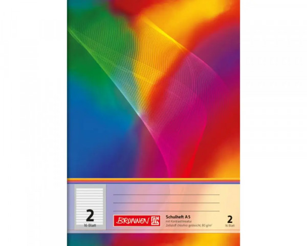 Herlitz Schulheft A5, 16 Blatt, Lineatur 2