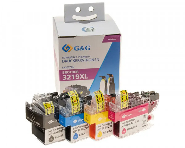 G&G Multipack ersetzt Brother LC-3219VAL XL Serie C/M/Y/K