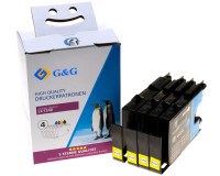 Multipack 4 kompatible Druckerpatronen ersetzt Brother LC1240VALBP Black, Cyan, Magenta, Yellow Multipack 4 kompatible Druckerpatronen ersetzt Brother LC1240VALBP Black, Cyan, Magenta, Yellow